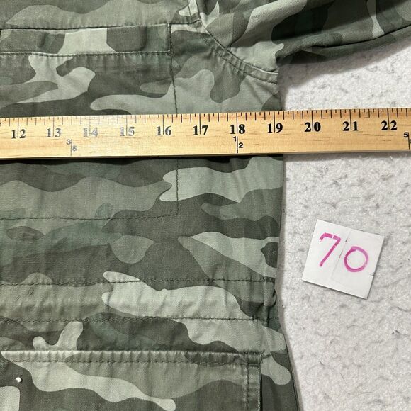 Old Navy Women's Small Full Zip Military Jacket Green Camouflage Patterned - Picture 8 of 12